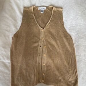 Tan Button-Up Vest